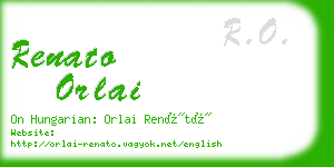 renato orlai business card